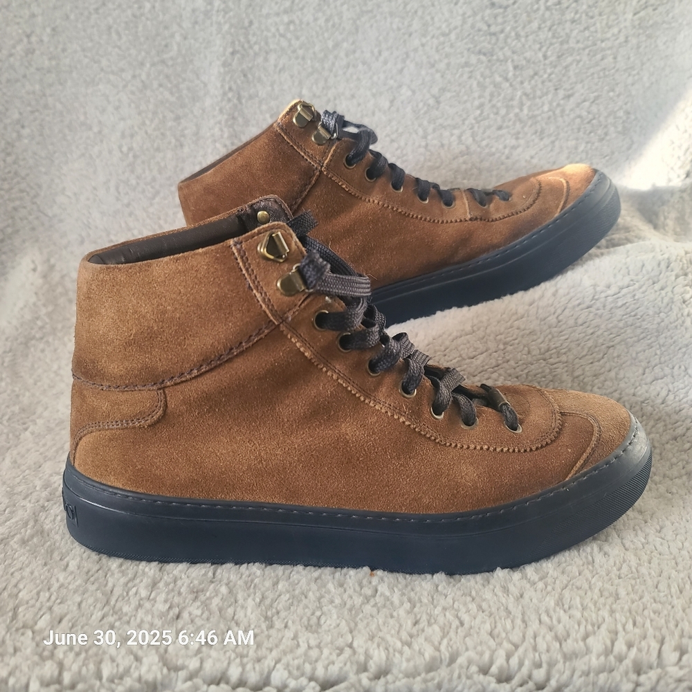 Jimmy Choo Brown Suede and Blue Sneakers - Picture 12 of 12